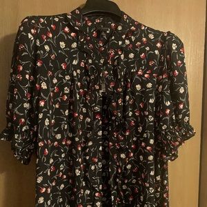 Floral button up dress shirt